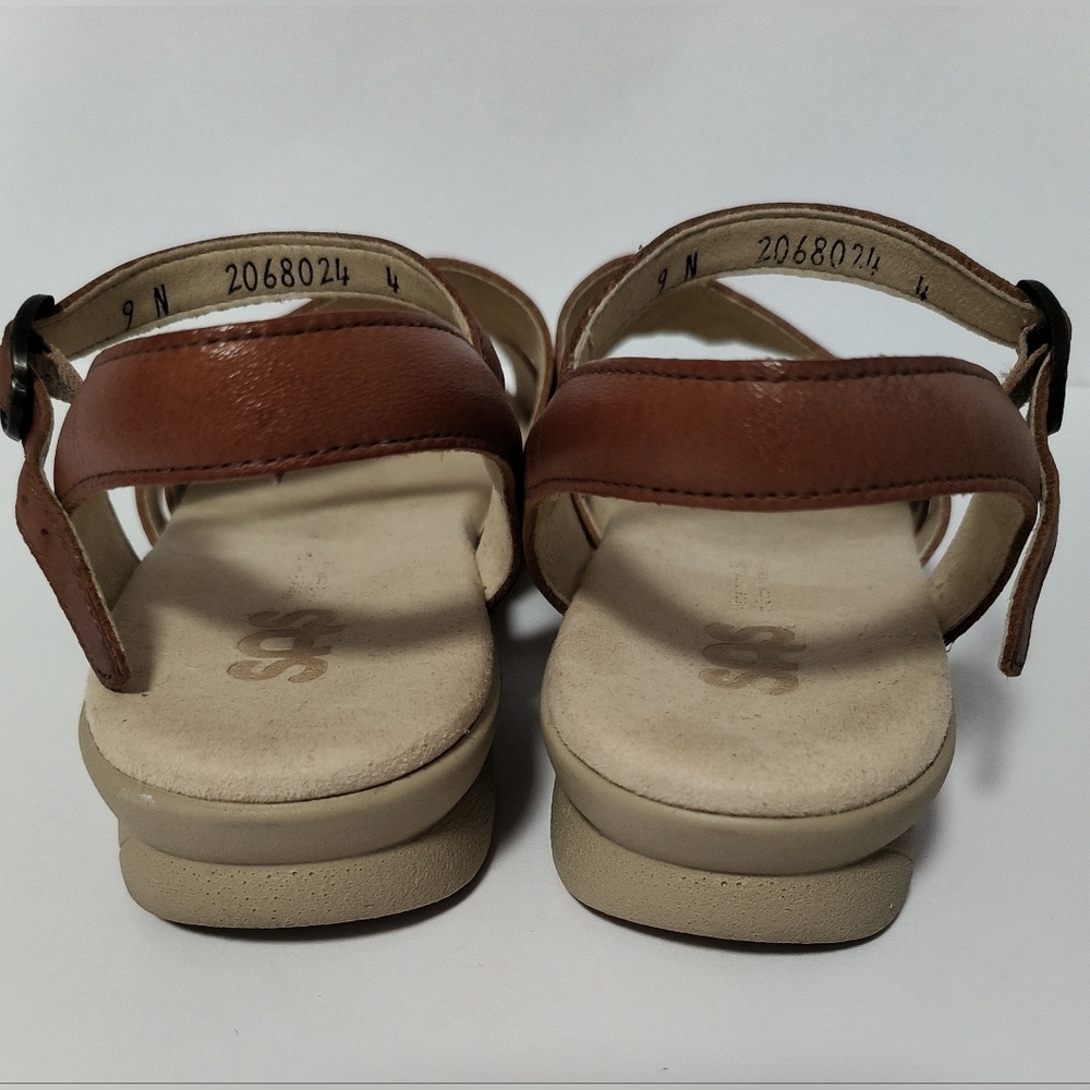 SAS Huarache Leather Sandals / Size 9N - Picture 3 of 5